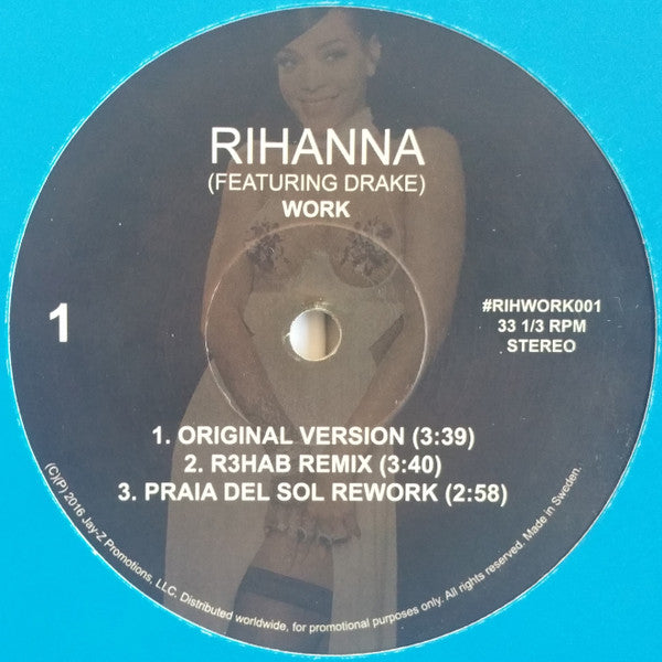 Rihanna Featuring Drake / Work - LP Used 12'' CLEAR
