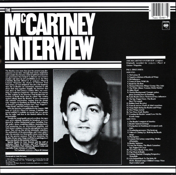 Paul McCartney / The McCartney Interview - LP USED