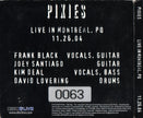 Pixies / Live In Montreal, PQ - 11.26.04 - CD (Used)