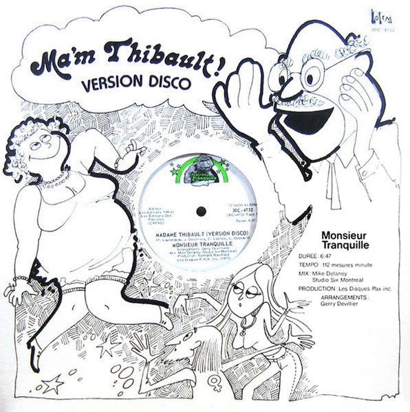 Monsieur Tranquille / Ma'm Thibault! (Version Disco) - LP 12'' Used