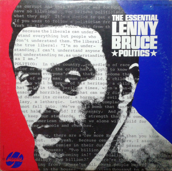 Lenny Bruce / The Essential Lenny Bruce Politics - LP Used