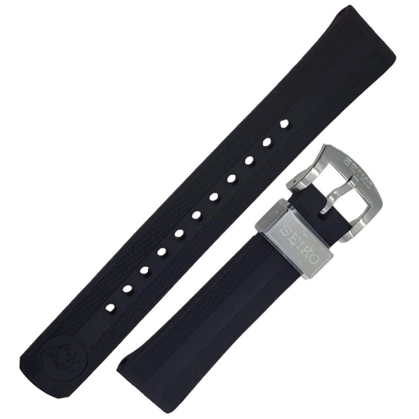SEIKO Rubber Strap Black OEM 20 mm | R03E011J0