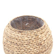 Rafa- Water Hyacinth Natural Round Floor Planter