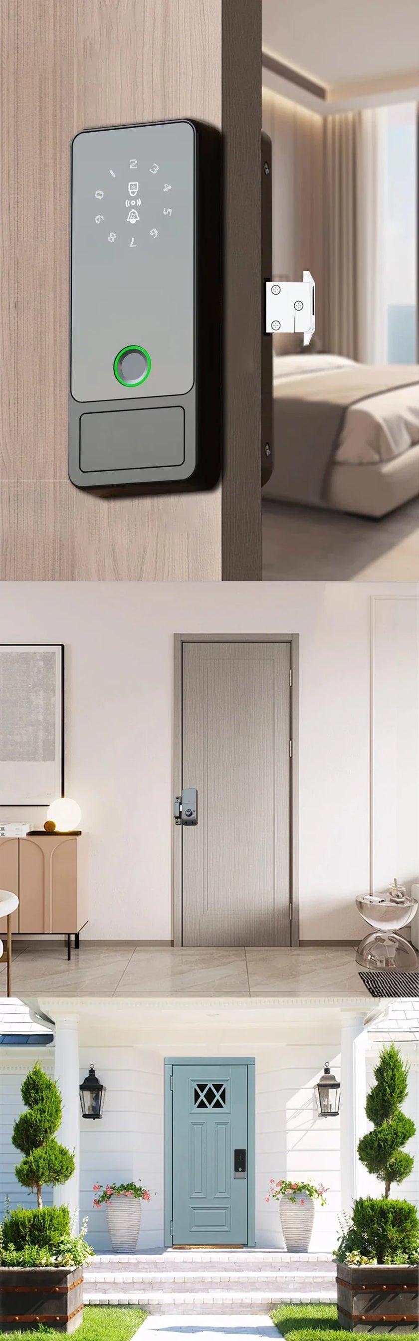 RAYKUBE G18 Tuya Smart Door Lock APP/Fingerprint/IC Card/Password Unlock