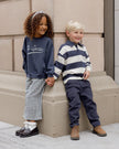 Wide Leg Pant | Navy Check | Rylee & Cru