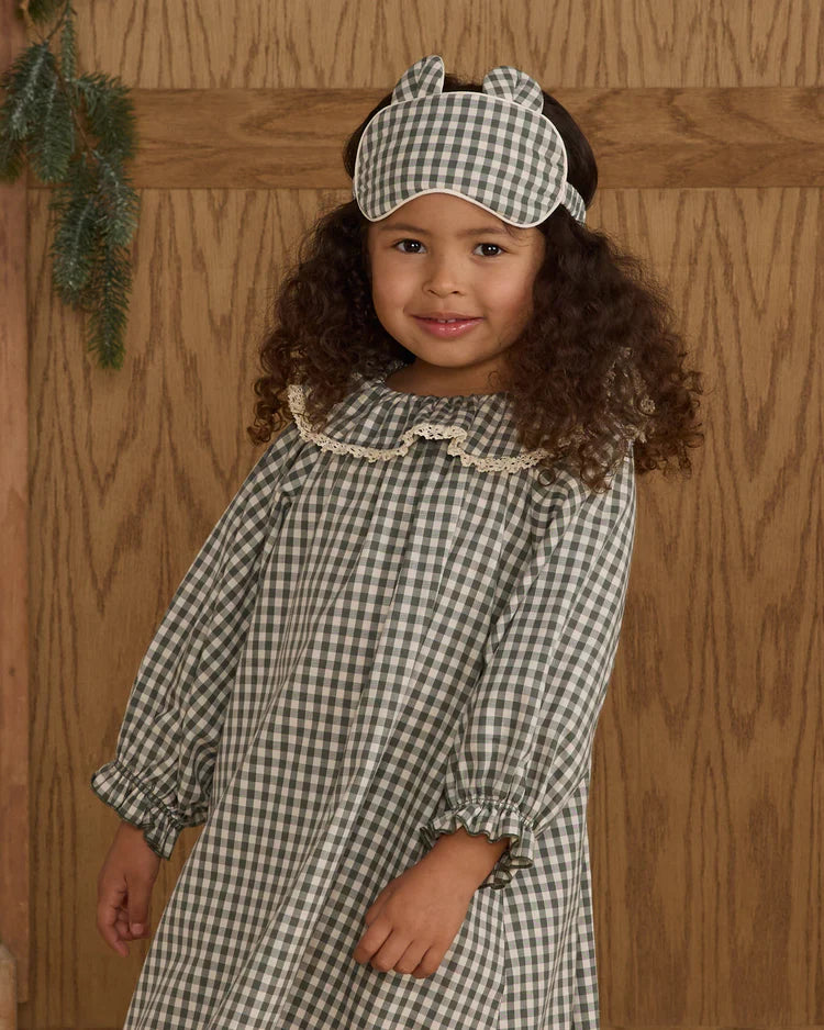 Girl's Nightgown | Evergreen Gingham | Rylee & Cru