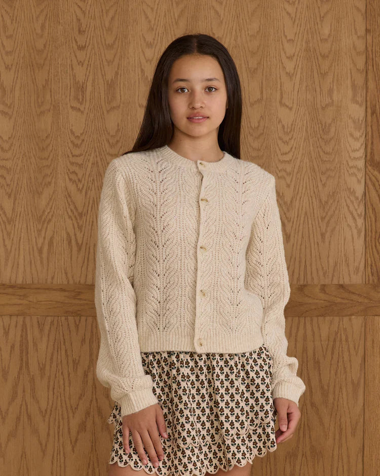 Teen Cheyenne Cardigan | Heathered Oatmeal | Rylee & Cru