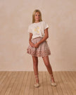 Teen Rose Mini Skirt | Poppy Gingham | Rylee & Cru3