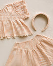 Colette Top | Grapefruit Stripe | Rylee & Cru