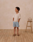 Chandler Knit Polo Top | Blue Stripe | Rylee & Cru