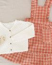 Ruffle Pinafore Dress | Poppy Check | Rylee & Cru