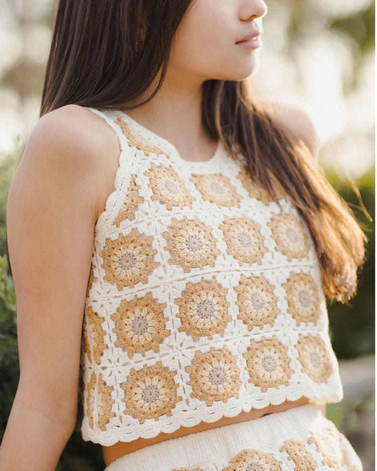 Teen Crochet Tank Set | Marigold Daisy | Rylee & Cru