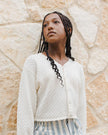 Teen Ella Cardigan | Ivory | Rylee & Cru