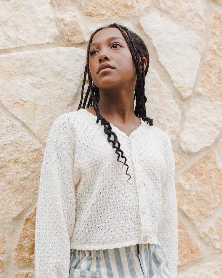 Teen Ella Cardigan | Ivory | Rylee & Cru