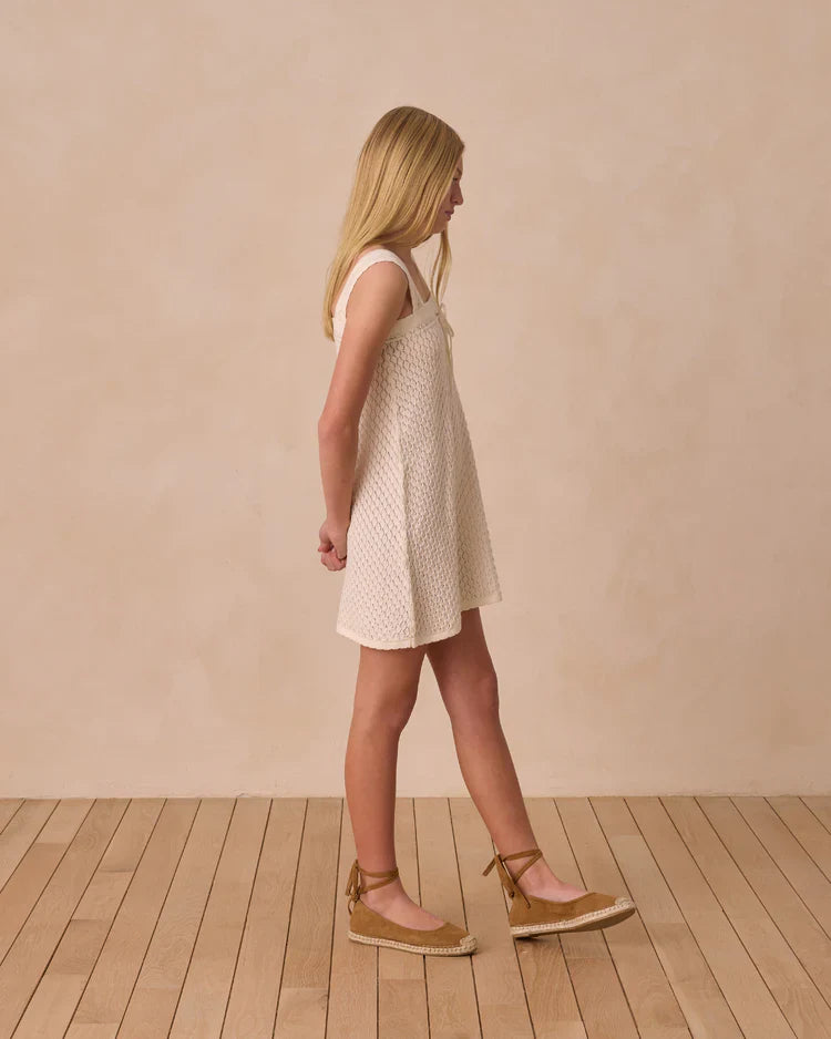 Teen Crochet Tank Mini Dress | Ivory | Rylee & Cru