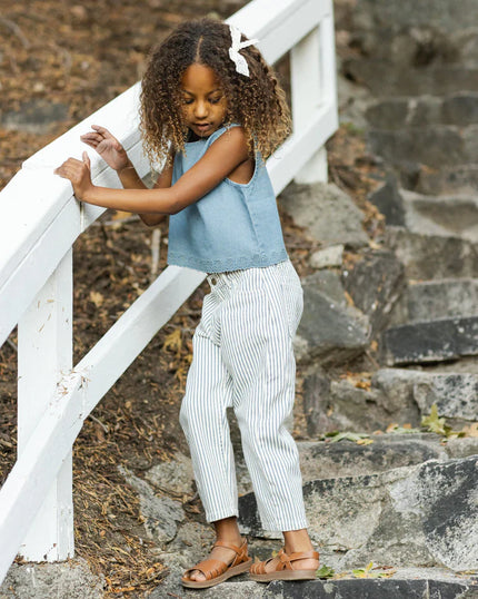Barrel Pant | Railroad Stripe | Rylee & Cru