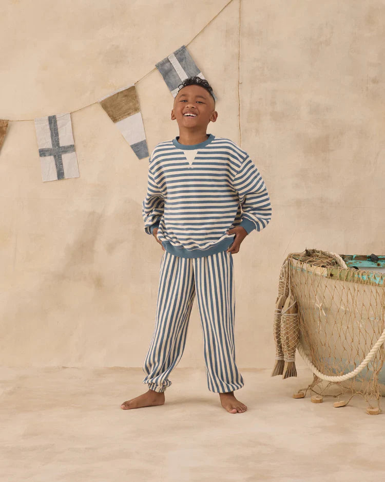 Relaxed Jogger | Marine Stripe | Rylee & Cru