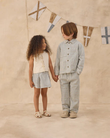 Denim Jacket | Railroad Stripe | Rylee & Cru