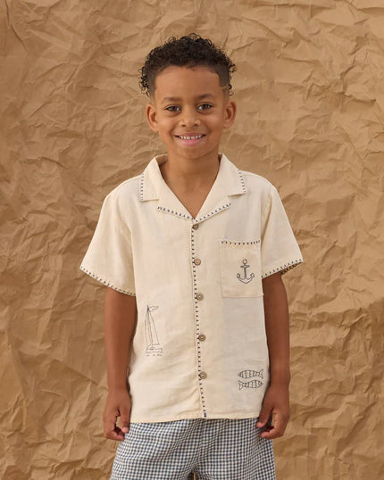 Lapel Collar Shirt | Sailor | Rylee & Cru