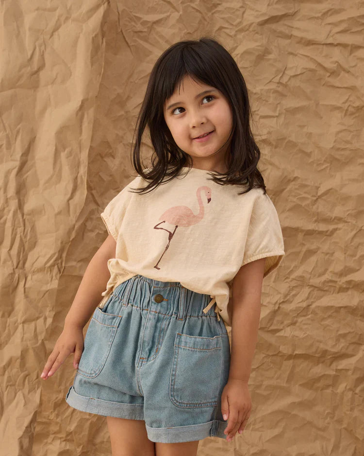 Alba Short Denim | Washed Blue | Rylee & Cru