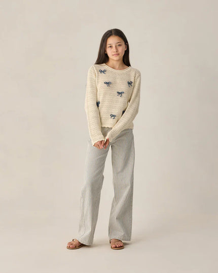 Teen Baggy Wide Leg Pant | Railroad Stripe| Rylee & Cru