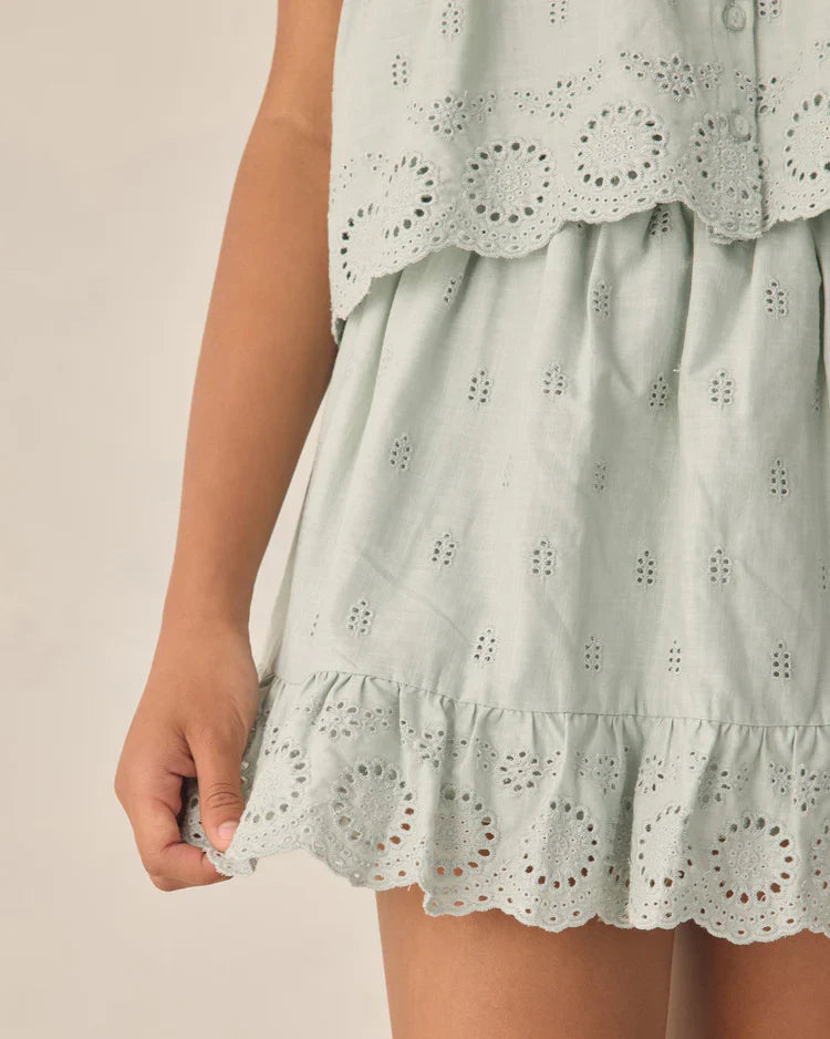 Teen Jess Mini Skirt | Seafoam | Rylee & Cru