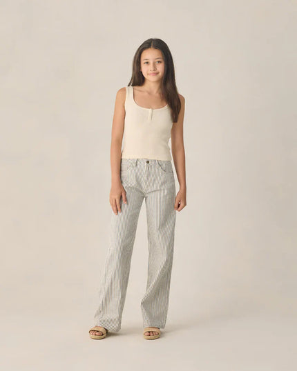 Teen Ribbed Tank | Natural | Rylee & Cru