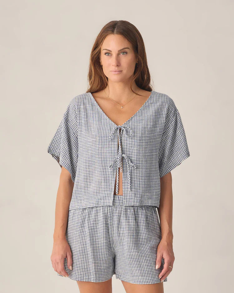 Ladies Juniper Set | Marine Gingham | Rylee & Cru
