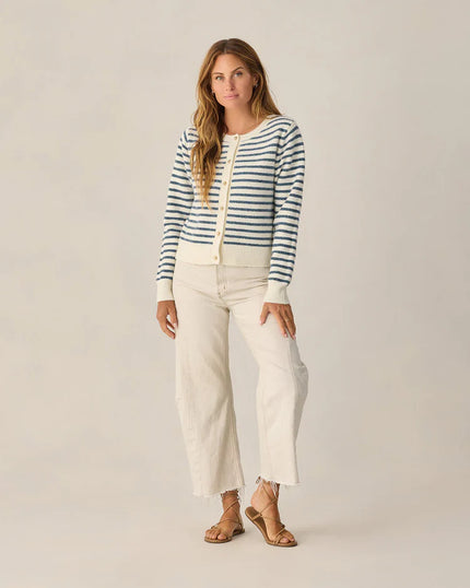 Ladies Classic Cardigan | Maritime Stripe | Rylee & Cru