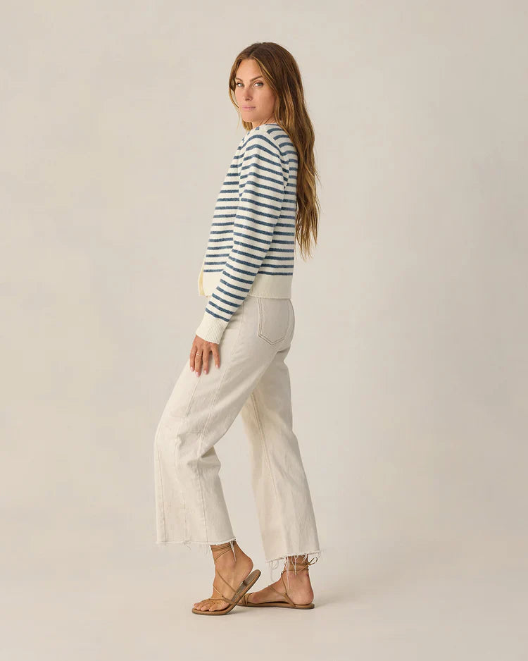 Ladies Classic Cardigan | Maritime Stripe | Rylee & Cru