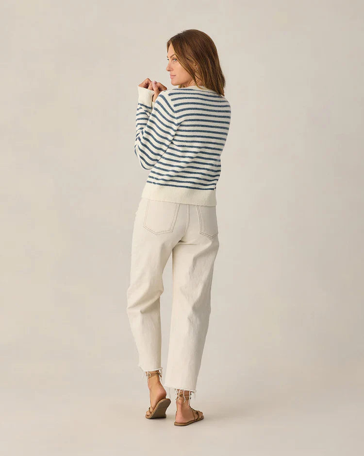 Ladies Classic Cardigan | Maritime Stripe | Rylee & Cru