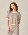 Ladies Knit Set | Chocolate Stripe | Rylee & Cru