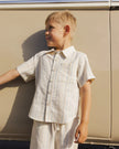 Collared Short Sleeve Shirt | Sea Stripe | Rylee & Cru
