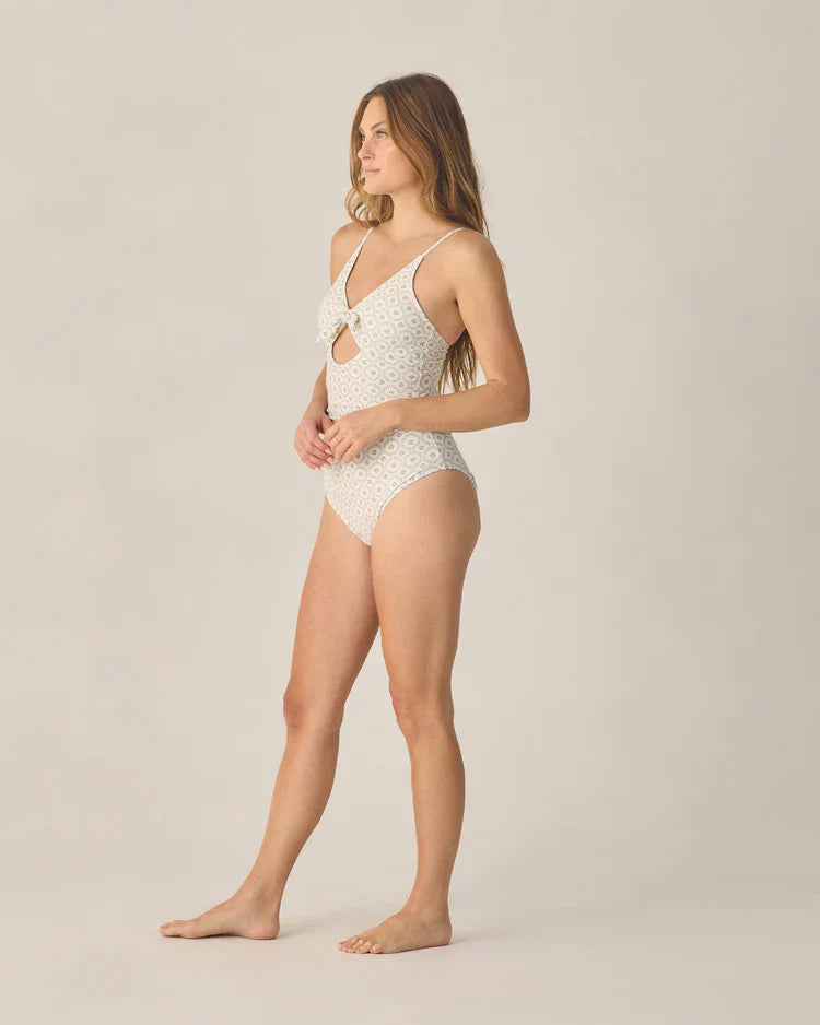 Women's Keyhole One-Piece | Green Fleur | Rylee & Cru