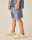 Oceanside Tech Short | Heathered Marine | Rylee & Cru