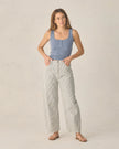 Ladies Ribbed Tank | Heathered Marine | Rylee & Cru
