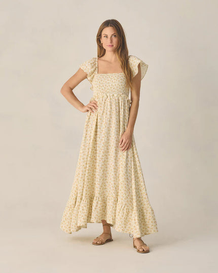 Francesca Dress | Yellow Floral | Rylee & Cru