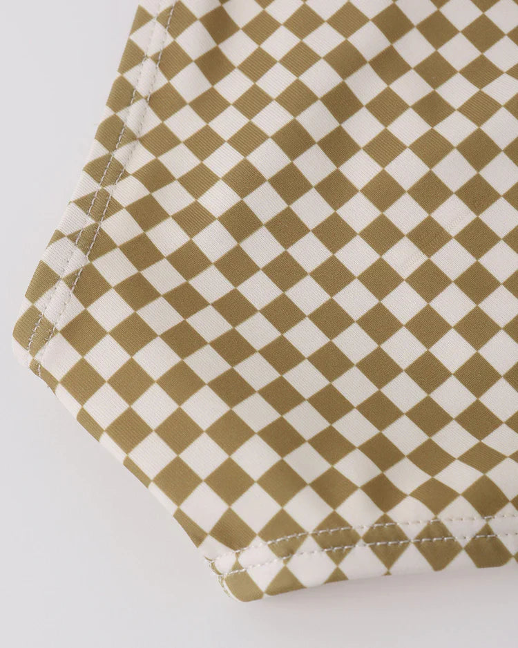 Knotted Bikini | Ocre Check | Rylee & Cru