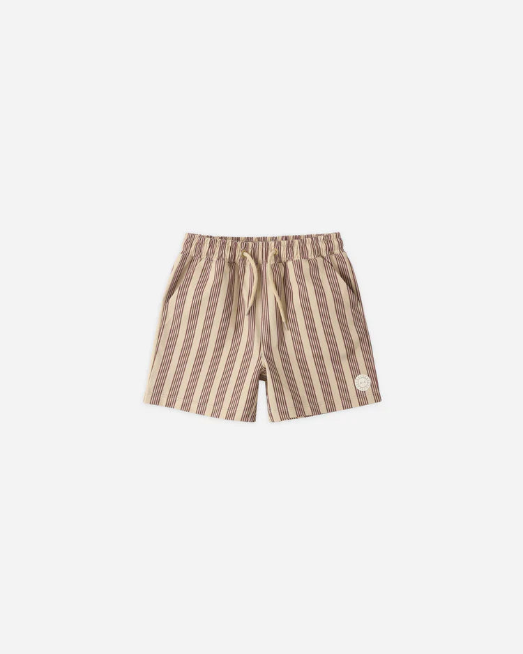 Boardshort | Brown Butterscotch Stripe | Rylee & Cru
