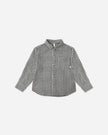 Collared Long Sleeve Shirt | Black Gingham | Rylee & Cru