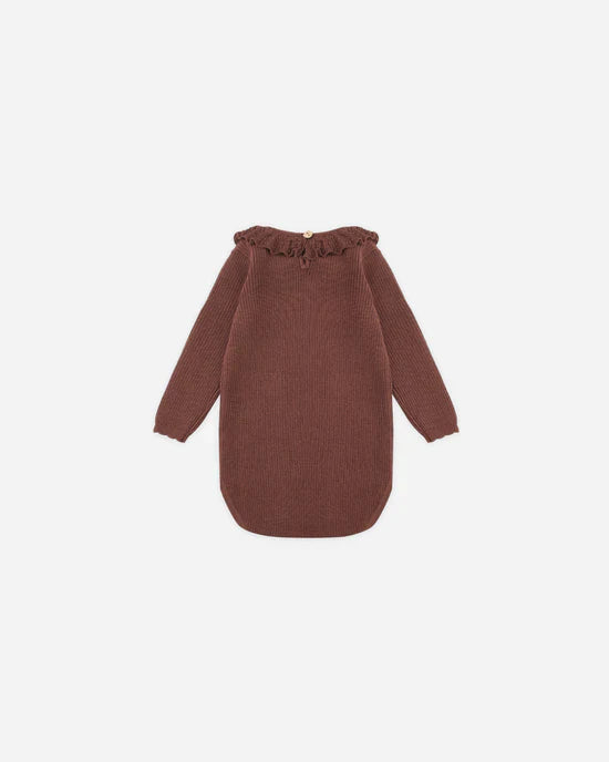 Ruffle Collar Bodysuit | Burgundy | Rylee & Cru