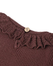 Ruffle Collar Bodysuit | Burgundy | Rylee & Cru