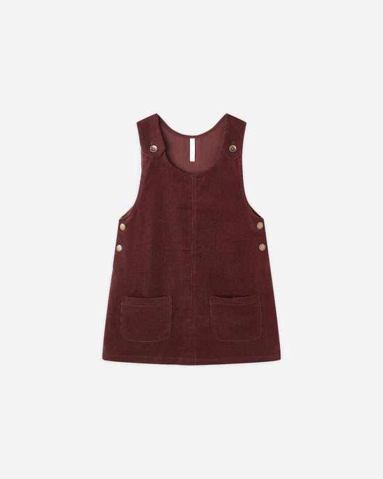 Odette Overall Dress | Burgundy | Rylee & Cru