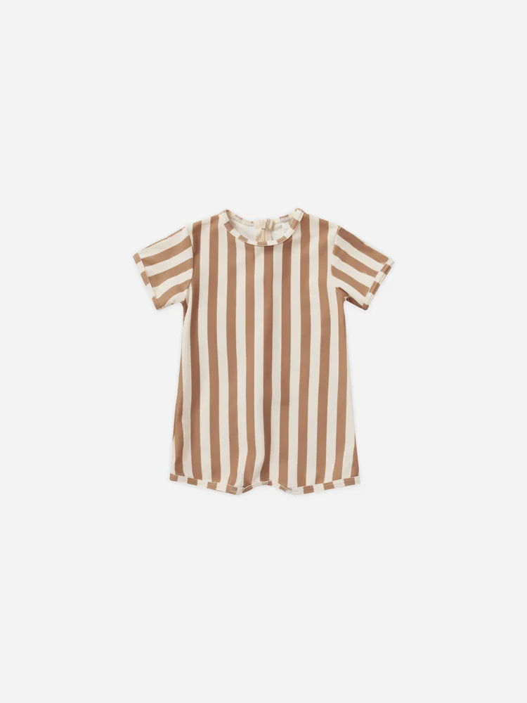 Shorty One-Piece | Rylee & Cru | Clay Stripe