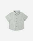 Collared Short Sleeve Shirt | Green Gingham | Rylee & Cru