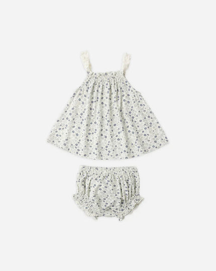 Swing Top & Bloomer Set | Blue Ditsy | Rylee & Cru