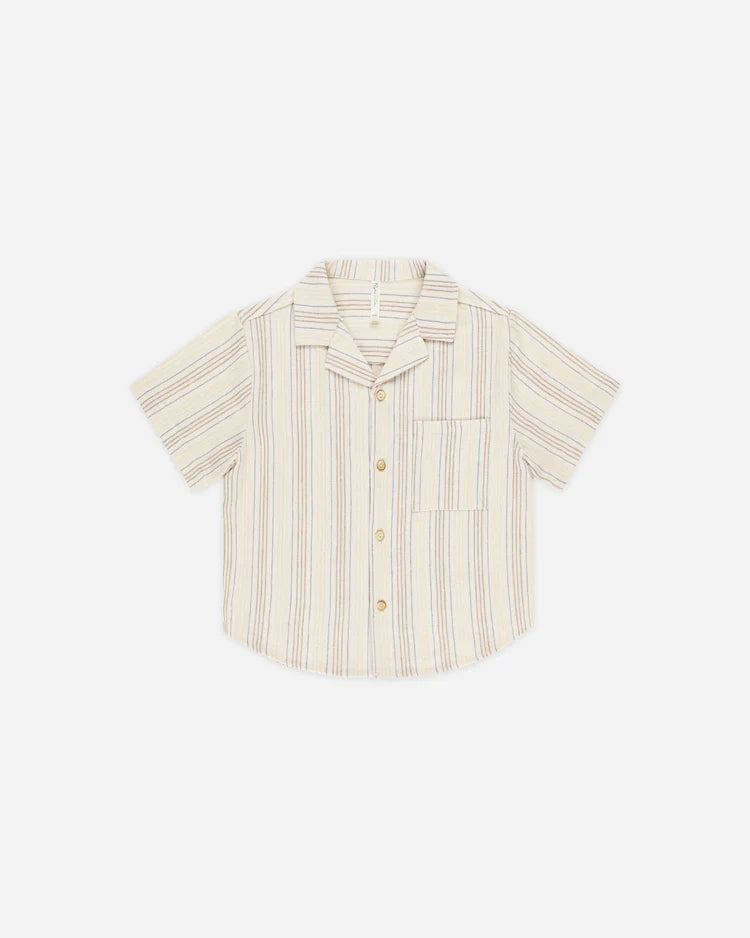 Lapel Collar Shirt | Summer Stripe | Rylee & Cru
