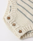 Ashton Knit Romper | Sea Green Stripe | Rylee & Cru