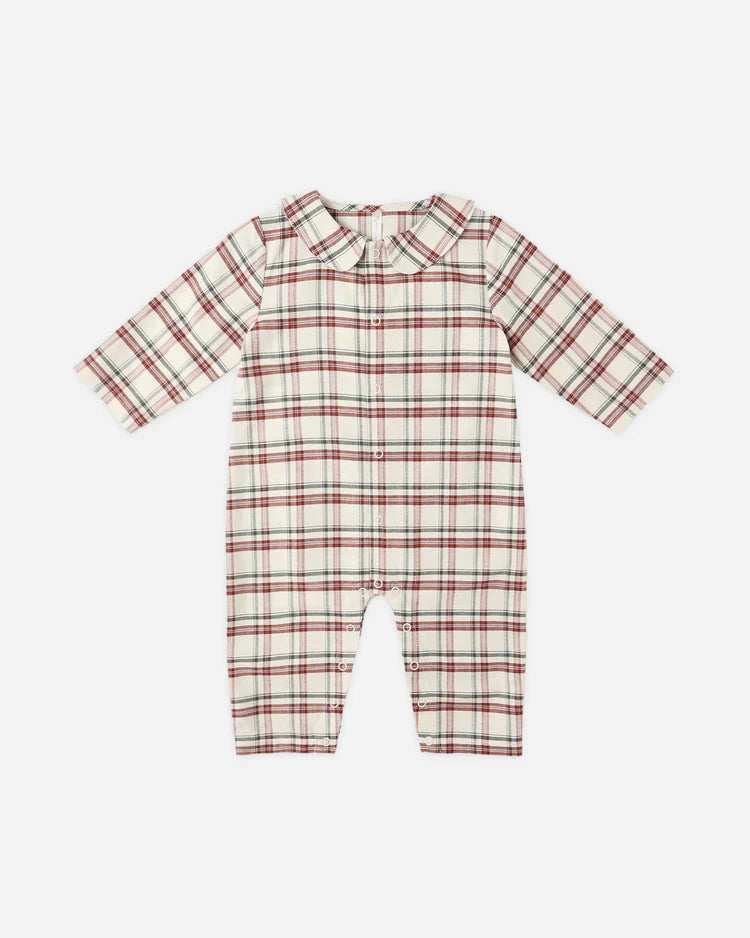 Baby Pajama Romper | Holiday Flannel | Rylee & Cru