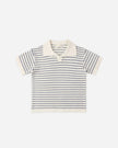 Chandler Knit Polo | Marine Stripe | Rylee & Cru